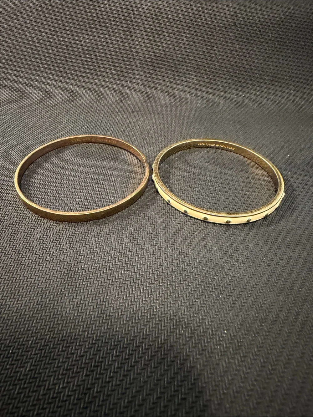 Kate Spade Gold-Tone Women's Bangle Bracelets - Set of 2 - Read —
